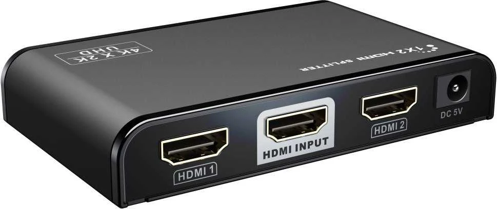 PremiumCord PREMIUMCORD HDMI 2.0 skirstytuvas, 1–2 prievadai, 4K x 2K/60Hz, FULL HD, 3D, juoda