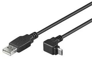 „Goobay“ USB -> Mini USB 5p 90 laipsnių juodas 1,8m - St.A>St.B Mini