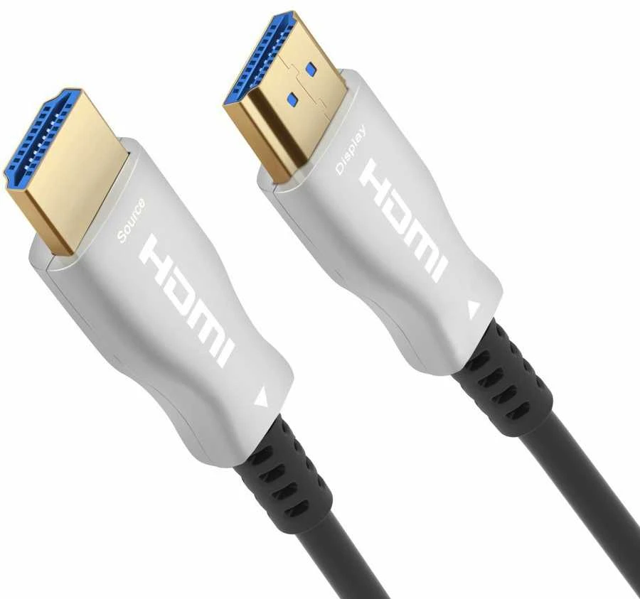 „Premiumcord“ didelės spartos optinio pluošto kabelis su eteriu. 4K@60Hz, 25 m, M/M, auksinės dengtos jungtys.
