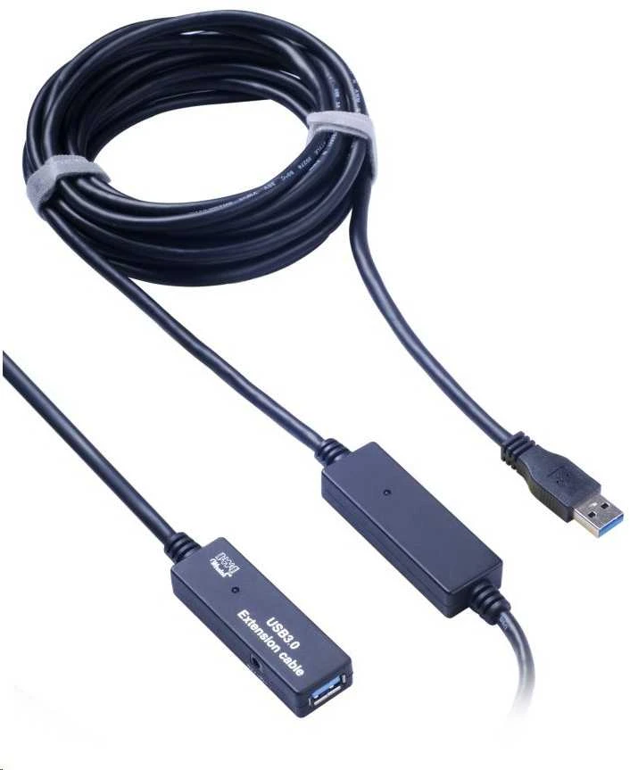 PremiumCord USB-A – USB-A USB laidas 10 m juodas (ku3rep10)