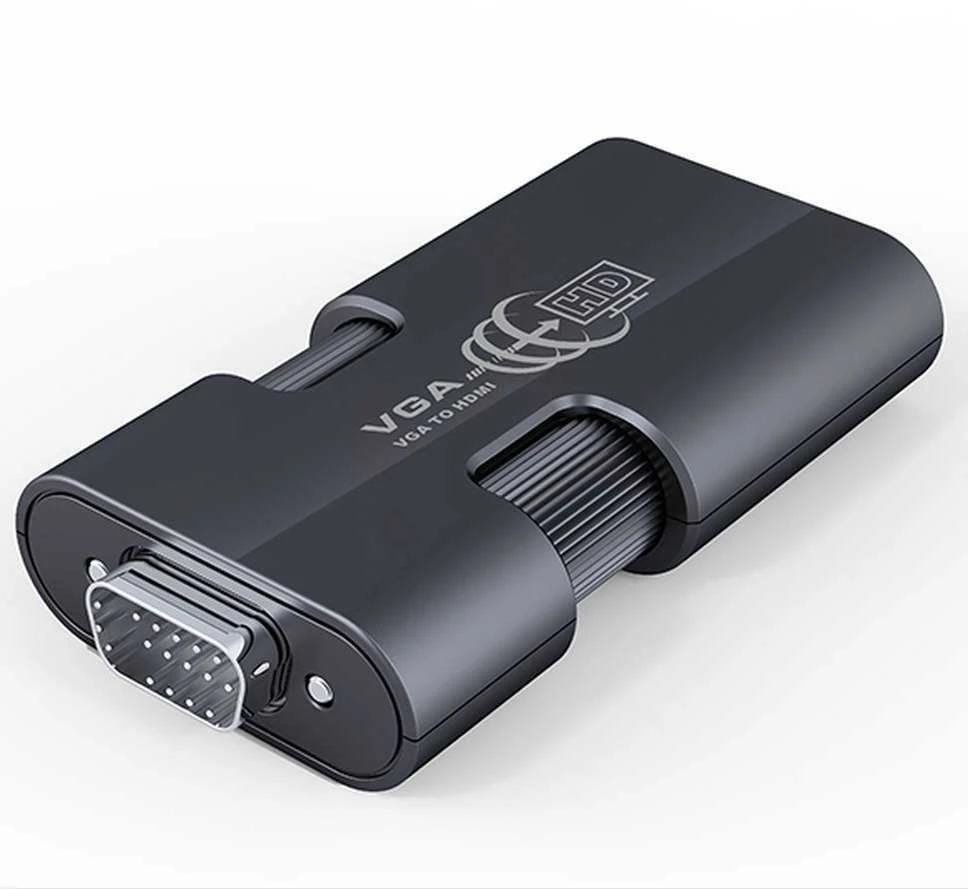 VGA į HDMI konverteris su 15 kontaktų jungtimi