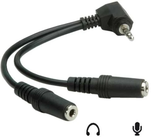 3,5 mm garso skirstytuvo adapteris su kampine jungtimi