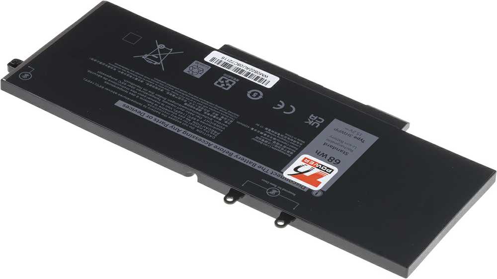 T6 Power T6 maitinimo akumuliatorius, skirtas „Dell Latitude 5401“, „5410“, „5501“, „5510“ ir „Precision 3550“ kompiuteriams