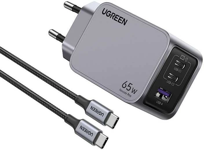 UGREEN „Nexode Pro“ 65W 3 prievadų GaN mini greitasis įkroviklis