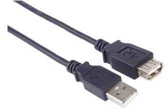 PremiumCord USB 2.0 Extension Cable, A-A, 1m juodas
