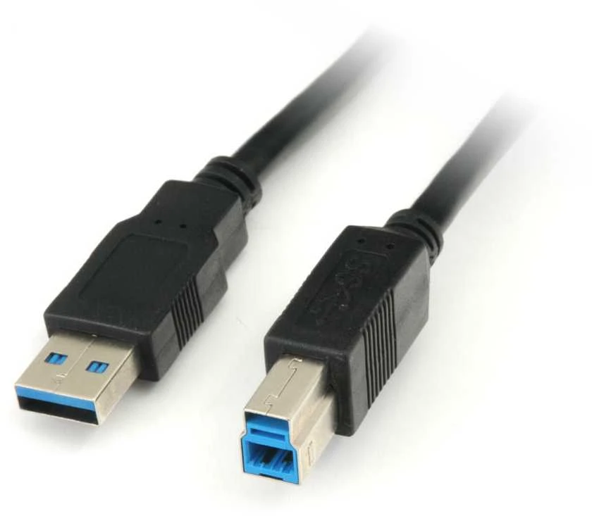 USB kabelis PremiumCord USB-A - USB-B 3 m Juodas (ku3ab3bk)