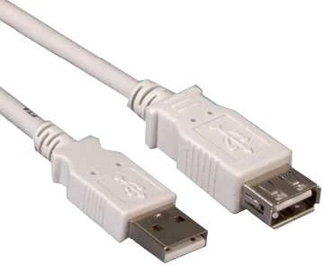 USB kabelis Goobay USB-A - USB-A 0,3 m Baltas (68716)