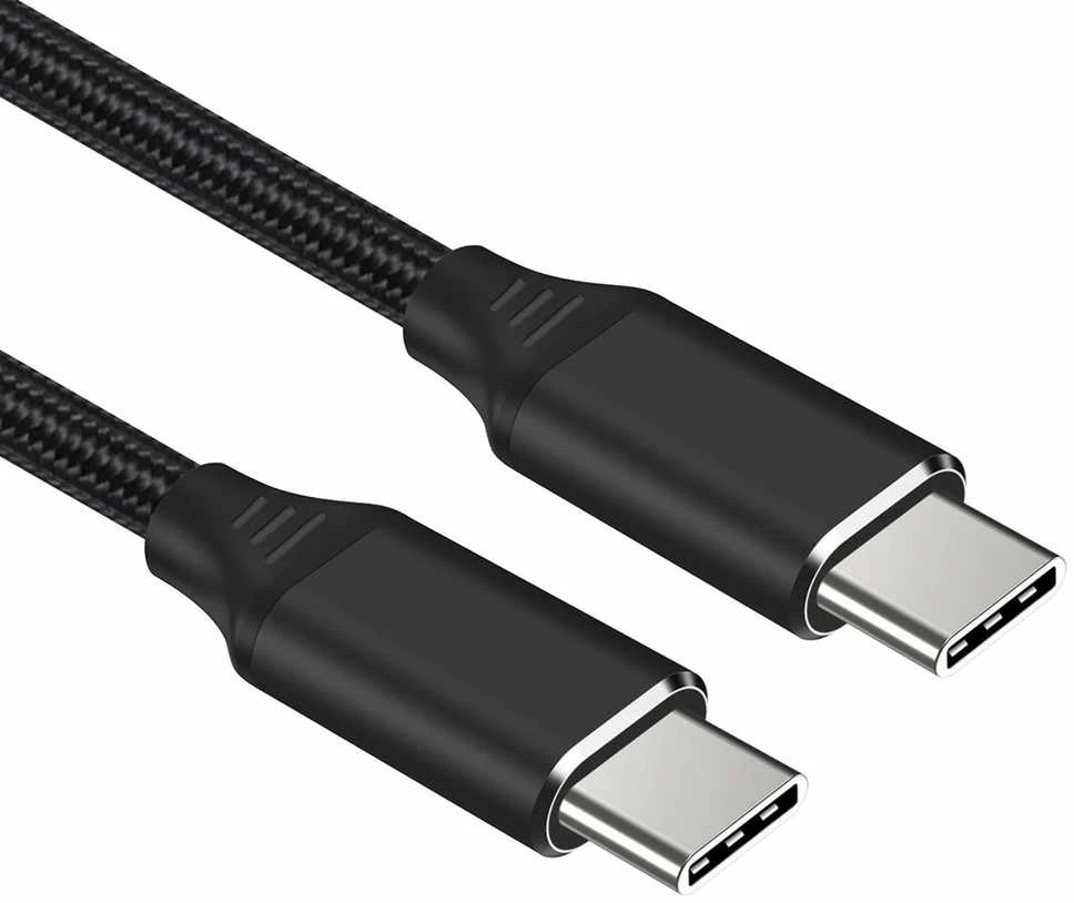 „PremiumCord“ USB kabelis PREMIUMCORD USB-C kabelis M/M, 240 W 480 Mbps juodas medvilninis pynimas, 1,5 m