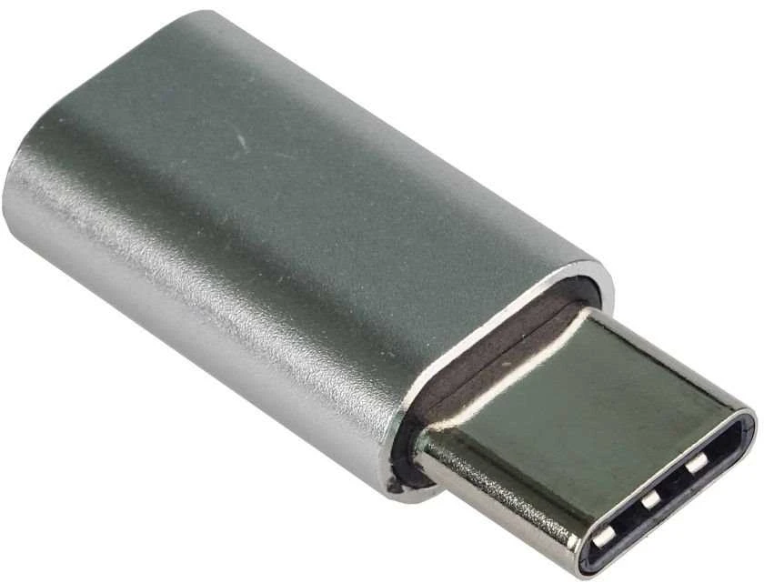 Sidabrinis USB-C adapteris metaliniu korpusu
