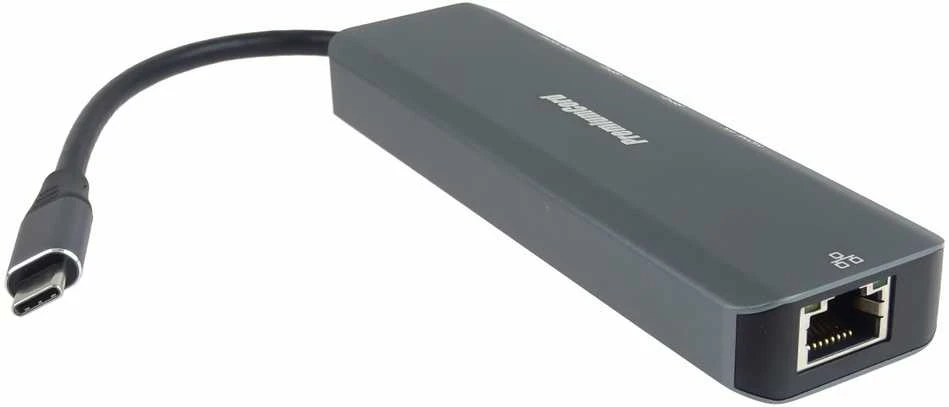 PremiumCord USB-C daugiafunkcinis adapteris su LAN jungtimi