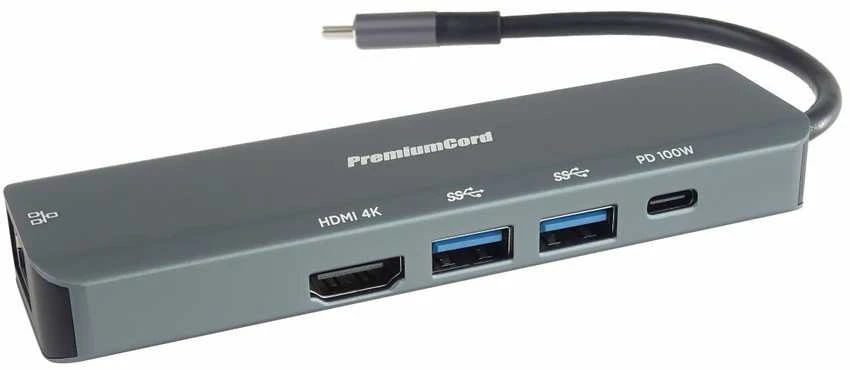 PremiumCord USB-C adapteris su HDMI ir PD 100W jungtimis
