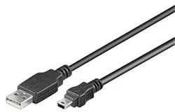 Kabelis USB PremiumCord USB-A - miniUSB 3 m Permatomas (ku2m3a)