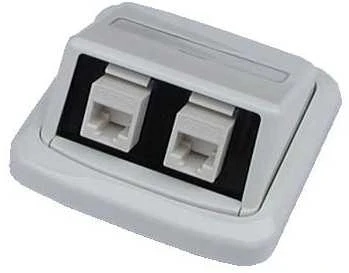 DATACOM UTP dvigubas lizdas ABB TANGO 2xRJ45 kat.6 WH