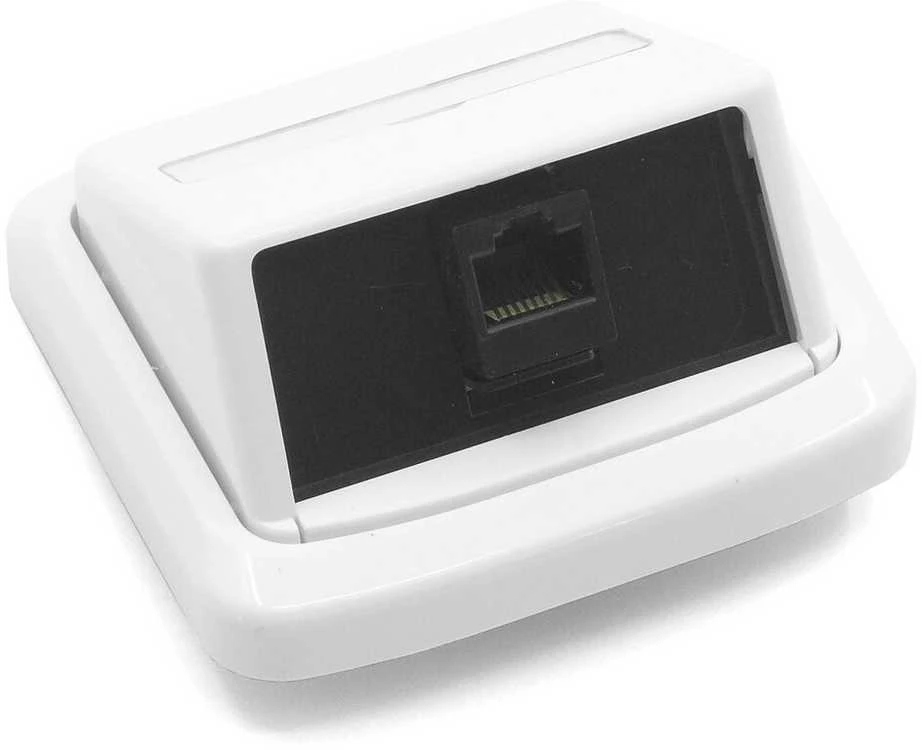 DATACOM UTP dvigubas lizdas ABB TANGO 2xRJ45 kat.6 WH