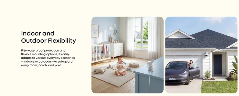Kamera IP Eufy eufyCam C31 Solo baltas