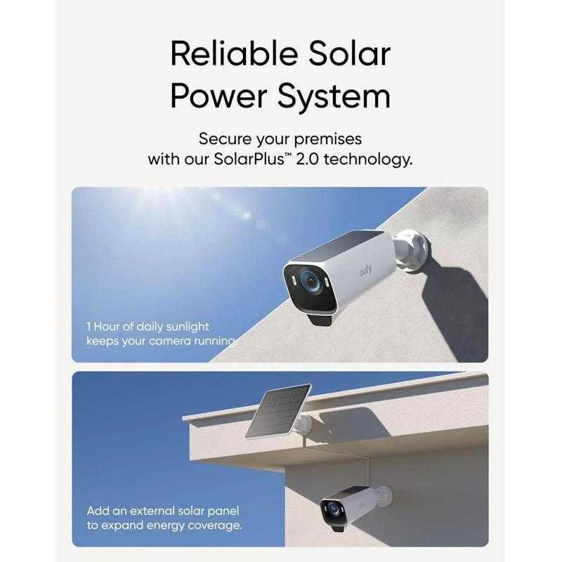 Anker Eufy eufyCam S3 Pro 2-Cam Kit Juodas+Baltas