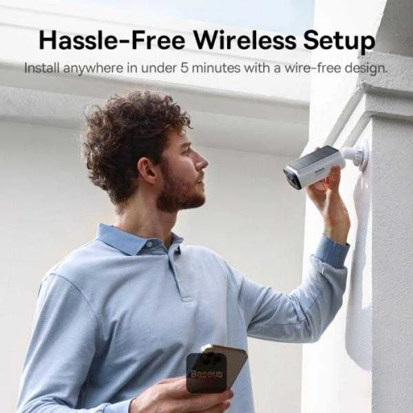 „Baseus Security S1 Lite 2K“ lauko kamera – Baltos