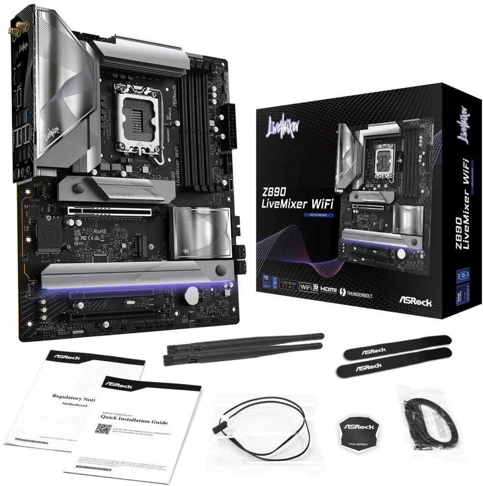 Motininė Plokštė - ASRock Z890 LiveMixer WiFi ATX Intel LGA 1851