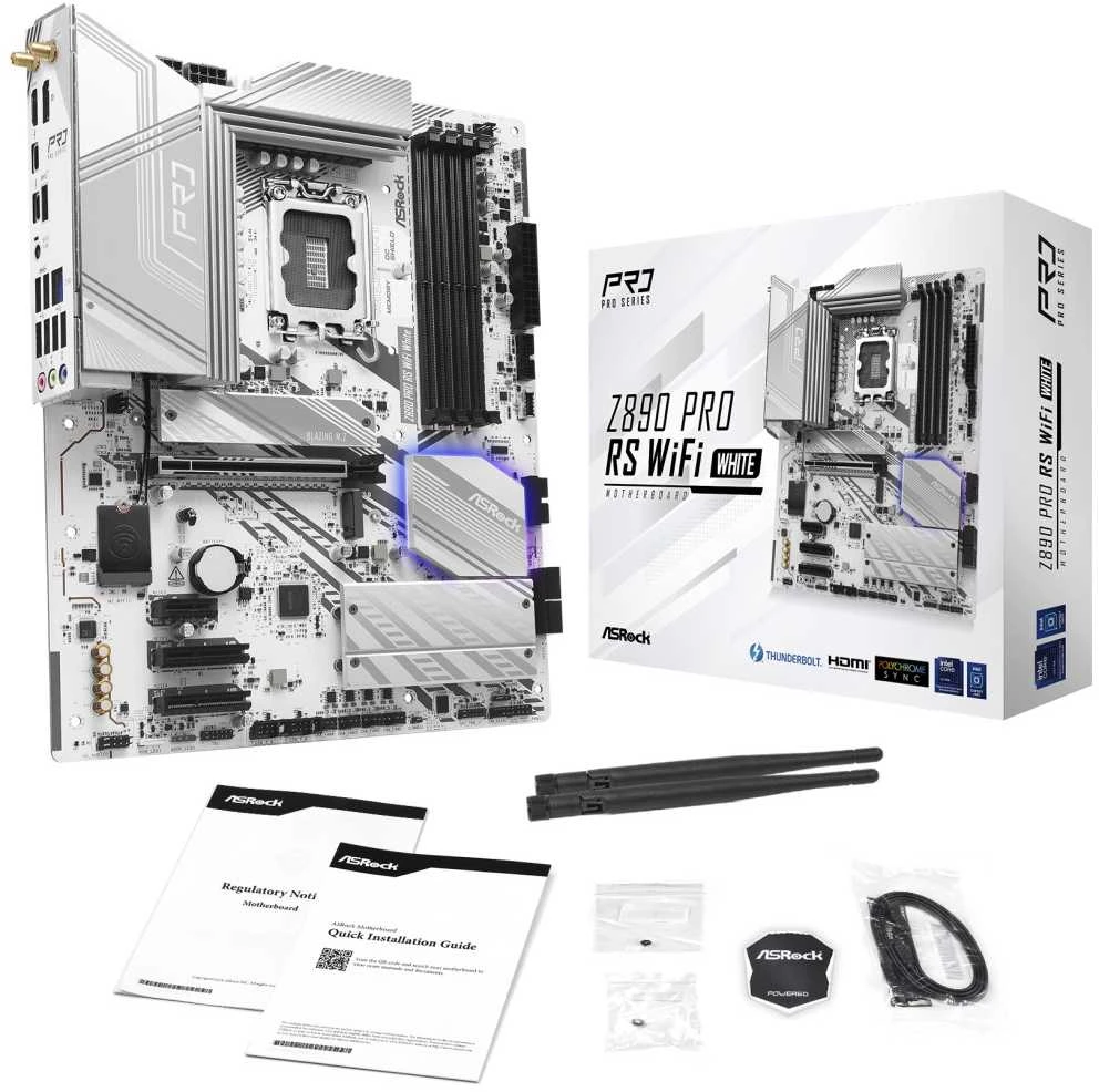 Motininė Plokštė - ASRock Z890 Pro RS WiFi Balta