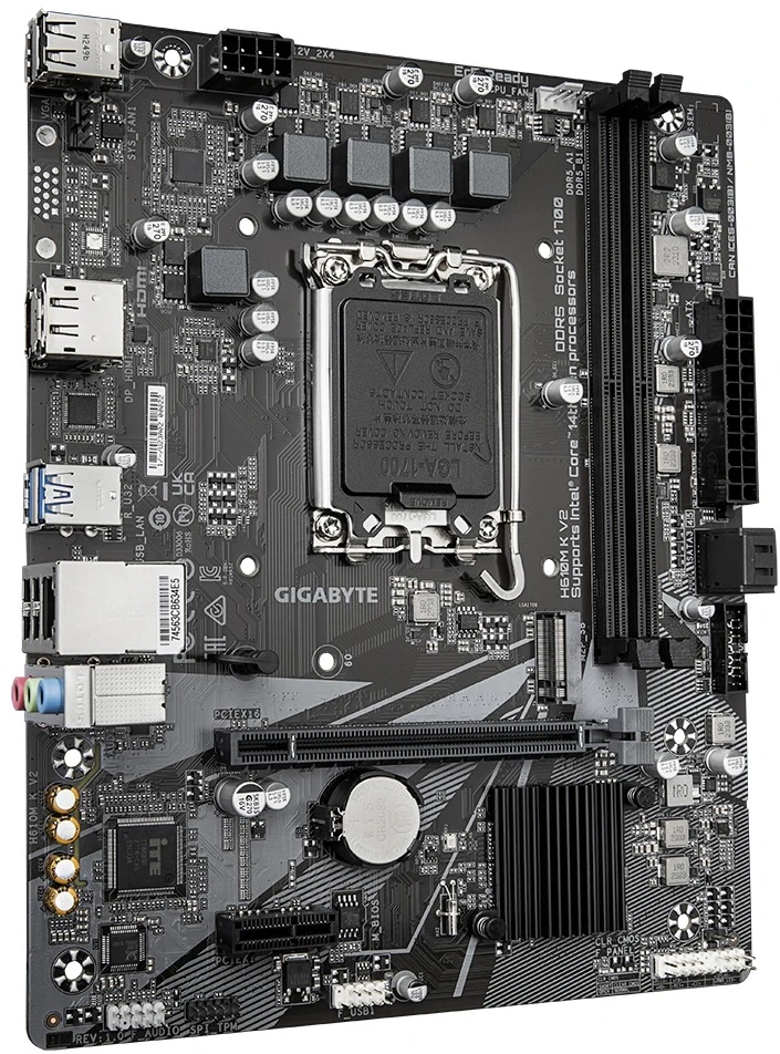 Pagrindinė plokštė GIGABYTE H610M K V2 LGA1700 1xHDMI 1xDP