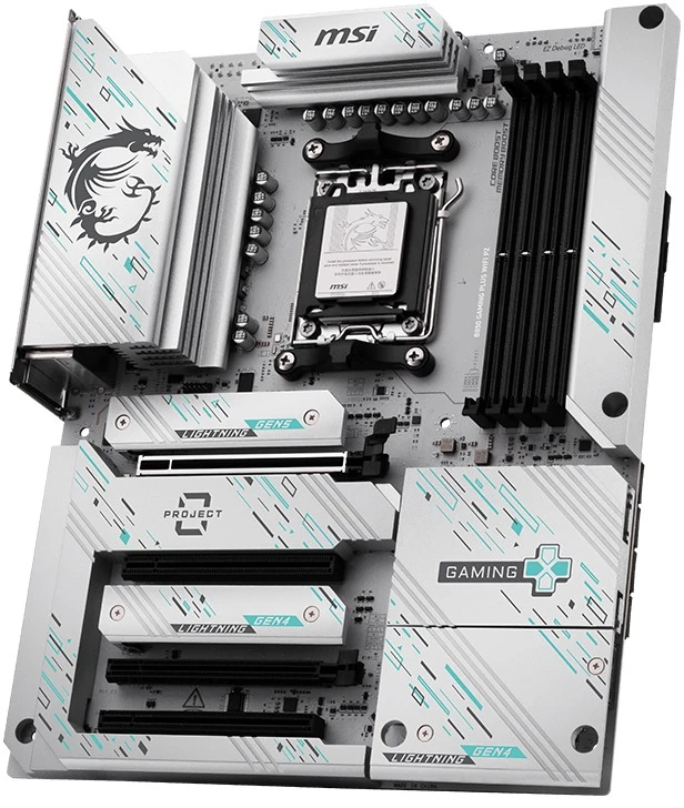 Pagrindinė plokštė MSI B850 GAMING PLUS WIFI PZ | Procesorių šeima AMD B850 | Procesoriaus lizdas AM5 | DDR5 | Palaikomos standžiojo disko sąsajos SATA, M.2 | SATA jungčių skaičius 4