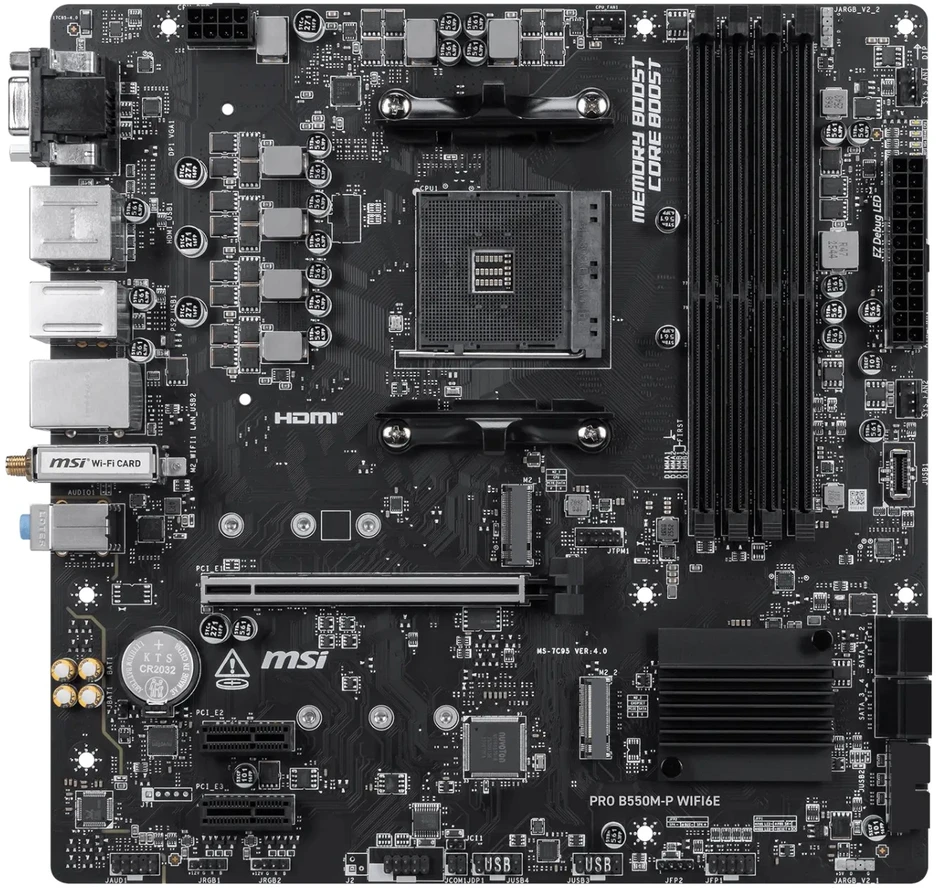 pagrindinė plokštė MSI PRO B550M-P WIFI6E