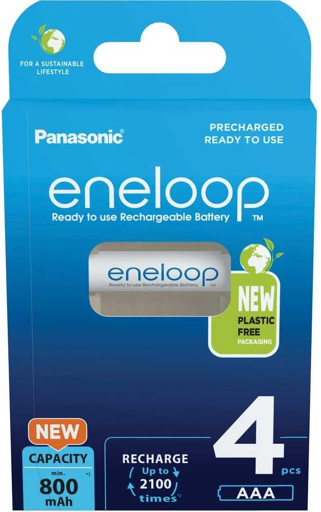 „Panasonic“ | Įkraunamos baterijos | ENELOOP BK-4MCDE/4BE | AAA | 800 mAh | 4 vnt.