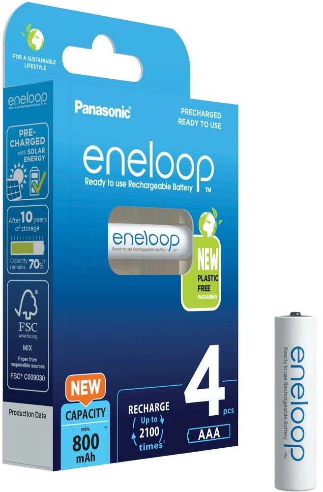 „Panasonic“ | Įkraunamos baterijos | ENELOOP BK-4MCDE/4BE | AAA | 800 mAh | 4 vnt.