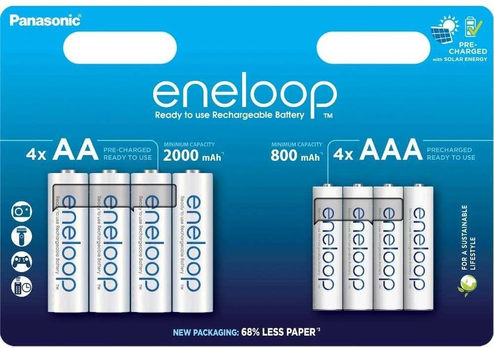 Panasonic Eneloop Combipack 1x4 Mignon AA + 1x4 Micro AAA
