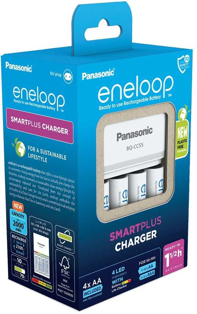 Kroviklis Panasonic ENELOOP K-KJ55MCD40E, 1.5 val; +(4xAA)