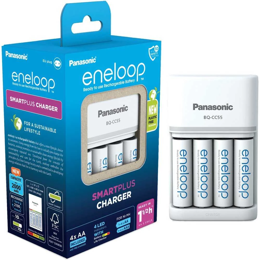 Kroviklis Panasonic ENELOOP K-KJ55MCD40E, 1.5 val; +(4xAA)