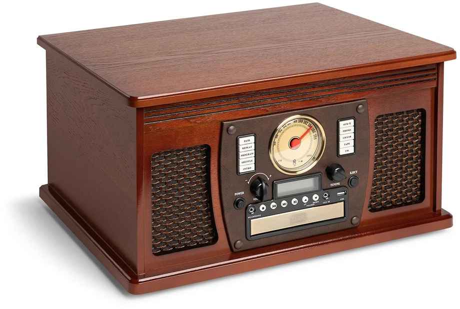Patefonas Victrola Navigator 8 in 1 su CD, radijo ir kasečių funkcija (VTA-600B-MAH-INT)