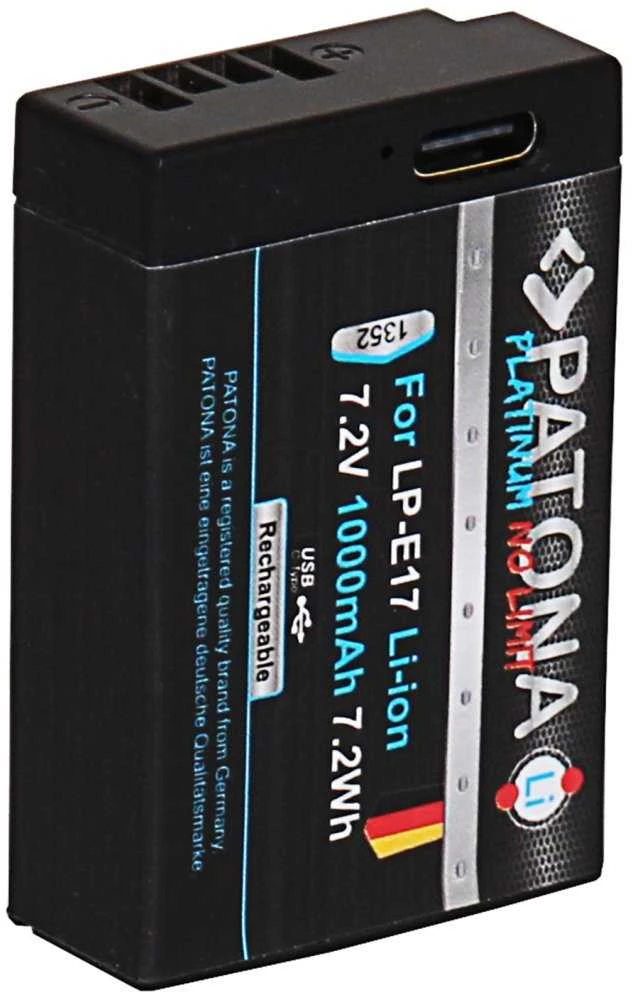 Akumuliatorius Patona Akumuliatorius Patona Platinum LP-E17 su USB-C do Canona