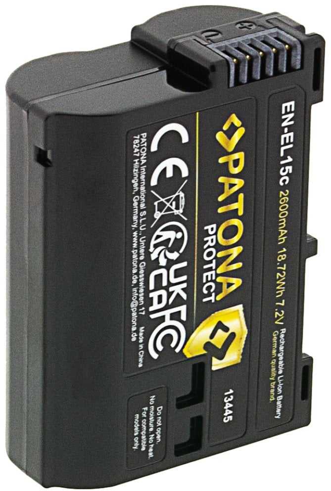 Patona Protect EN-EL15C 2250mAh / 16,2Wh baterija, skirta Nikon D500, D610, D750, D800, D800E, D810, D810A, D850, D7000, D7100, D7200, Z5, Z6, Z7