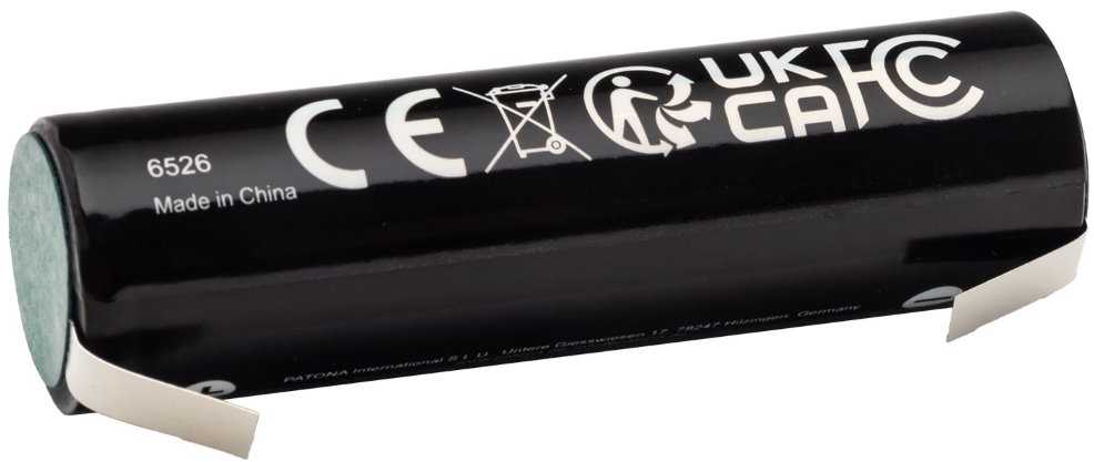 PATONA įkraunama baterija 18650 Li-lon 3000mAh PREMIUM 3,7V su litavimo kontaktais