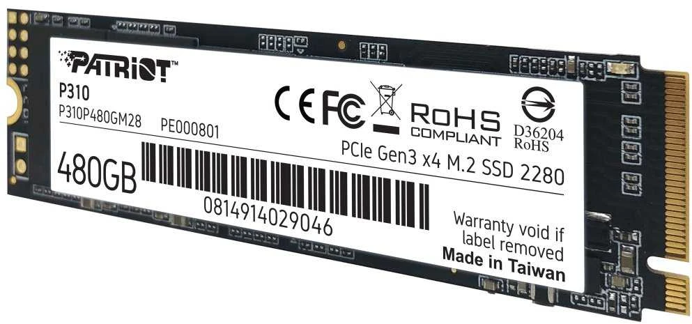 PATRIOT P310 480GB M2 2280 PCIe SSD NVME