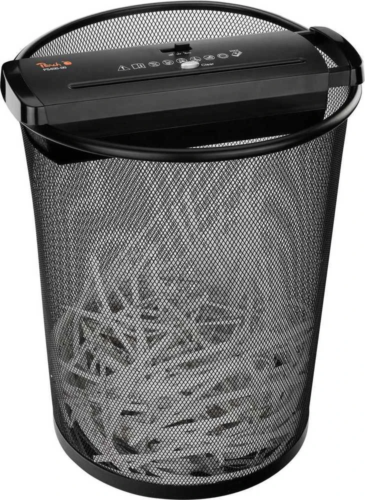 Peach PS400-00 dokumentų naikiklis Smulkinimas juostelėmis 22 cm 72 dB Juoda, Sidabras