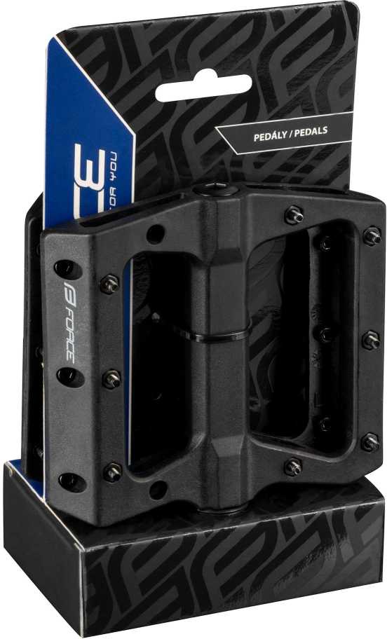 pedals FORCE BLIZZ 2.0 nylon, diameter bearings, juodas