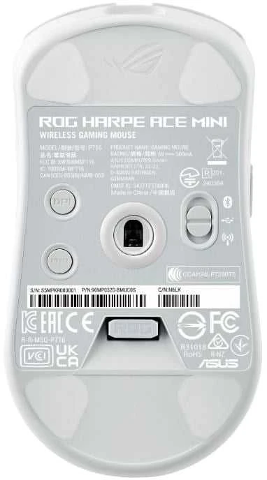 Pelė Myszka žaidimams Asus ROG Harpe Ace belaidė 42000 dpi optinė balta