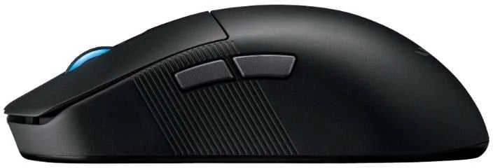 ASUS ROG Harpe Ace Mini belaidė žaidimų pelė, optinis jutiklis, 42,000 DPI, 5 mygtukai, juoda, abiejų rankų, USB Type-C ir Bluetooth ryšys