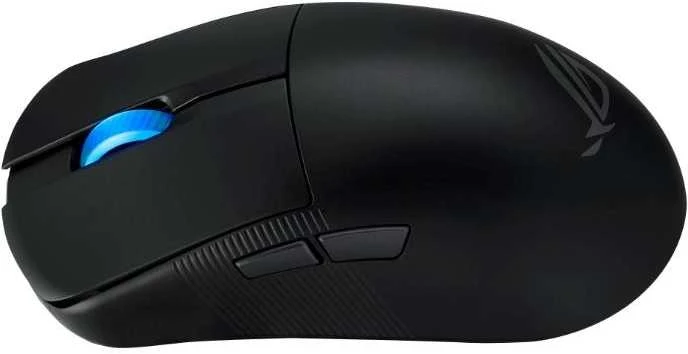 ASUS ROG Harpe Ace Mini belaidė žaidimų pelė, optinis jutiklis, 42,000 DPI, 5 mygtukai, juoda, abiejų rankų, USB Type-C ir Bluetooth ryšys