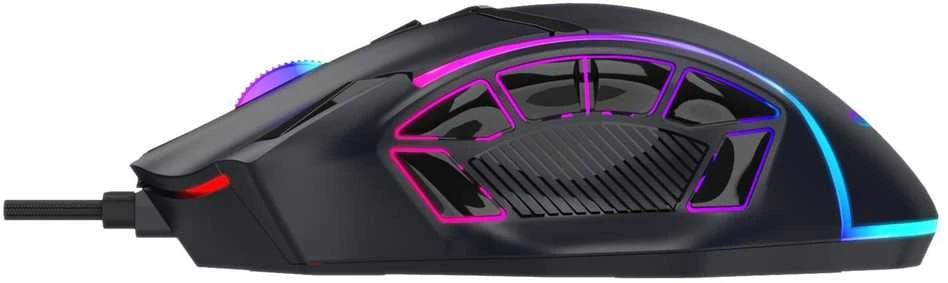 C-TECH žaidimų pelė Akali, 12800 DPI, RGB apšvietimas, USB, juoda