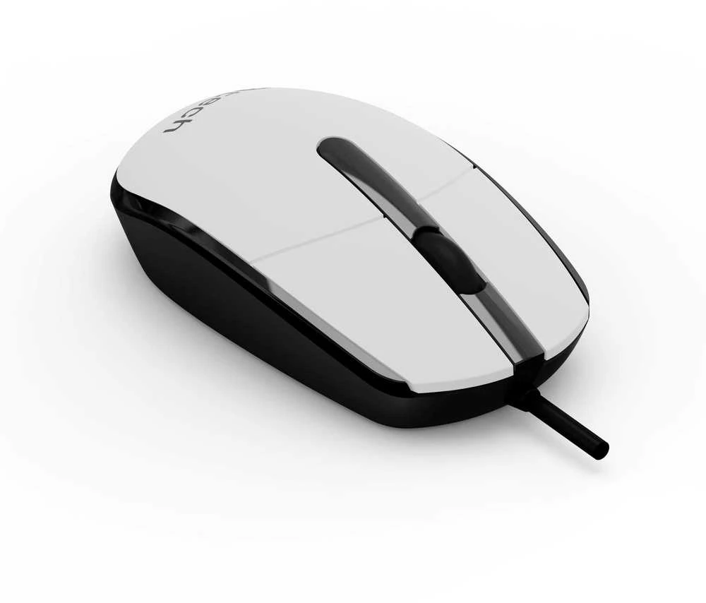 Pelė C-Tech C-TECH Myś WM-10, juoda/balta, USB
