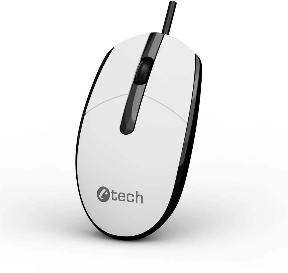 Pelė C-Tech C-TECH Myś WM-10, juoda/balta, USB