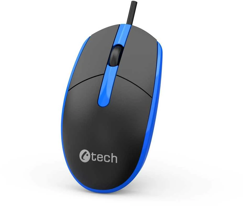 Pelė C-Tech C-TECH Myś WM-10, juoda-mėlyna, USB