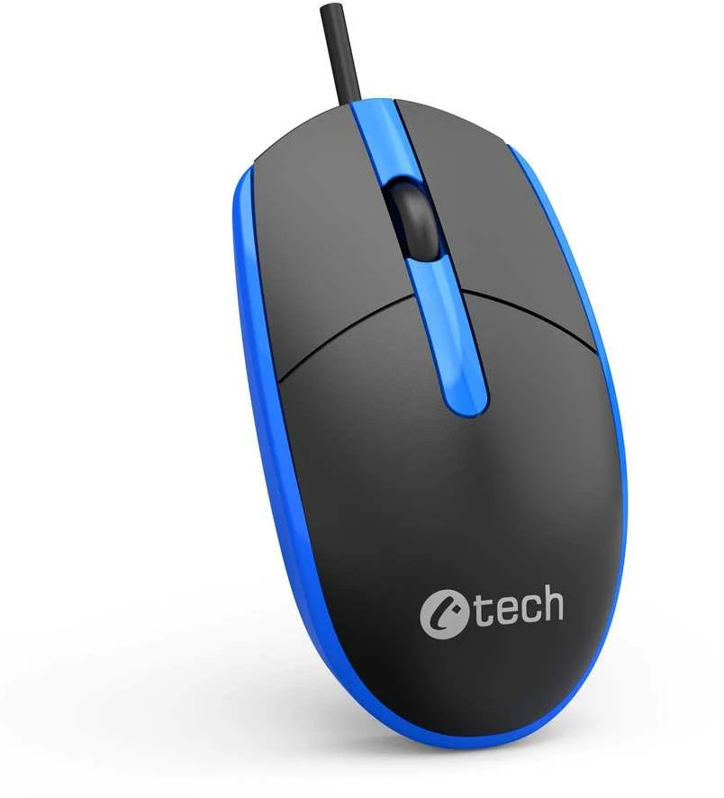Pelė C-Tech C-TECH Myś WM-10, juoda-mėlyna, USB