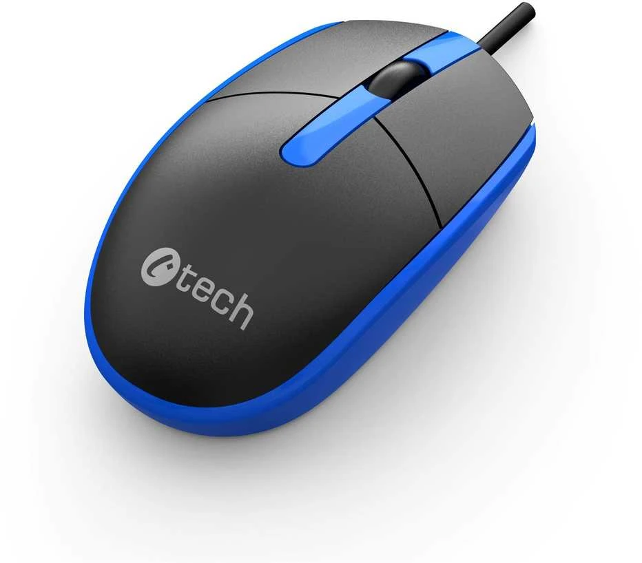 Pelė C-Tech C-TECH Myś WM-10, juoda-mėlyna, USB