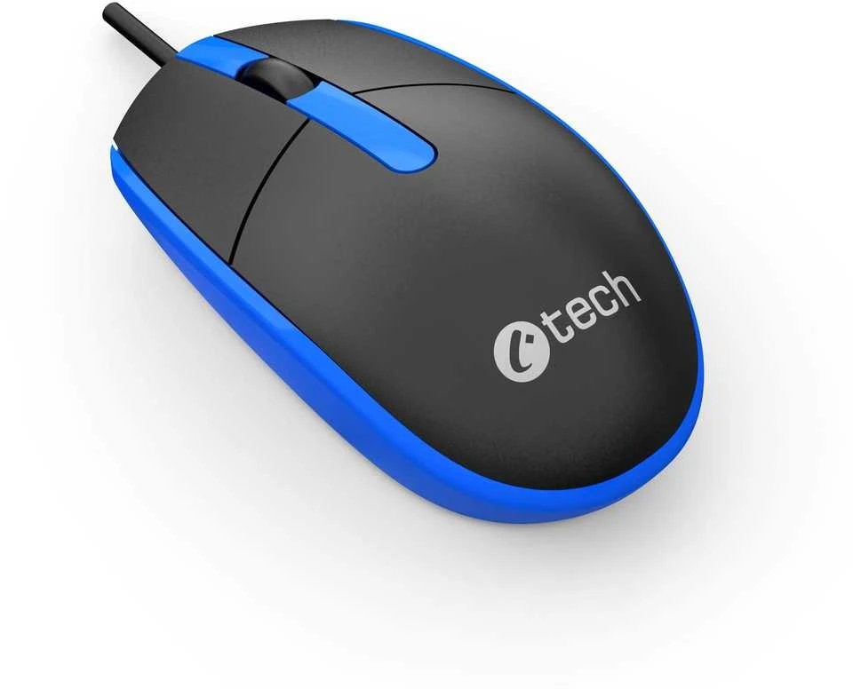 Pelė C-Tech C-TECH Myś WM-10, juoda-mėlyna, USB