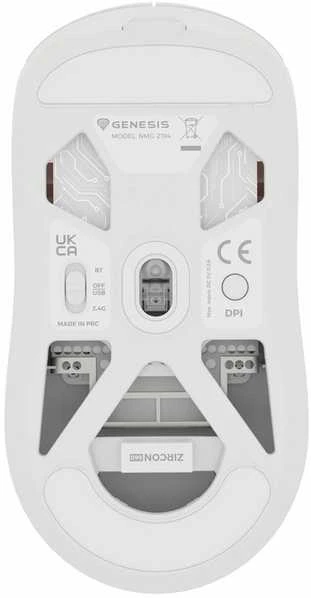 Pelė Myszka žaidimams Genesis Zircon 660 Pro belaidė 26000 dpi optinė balta