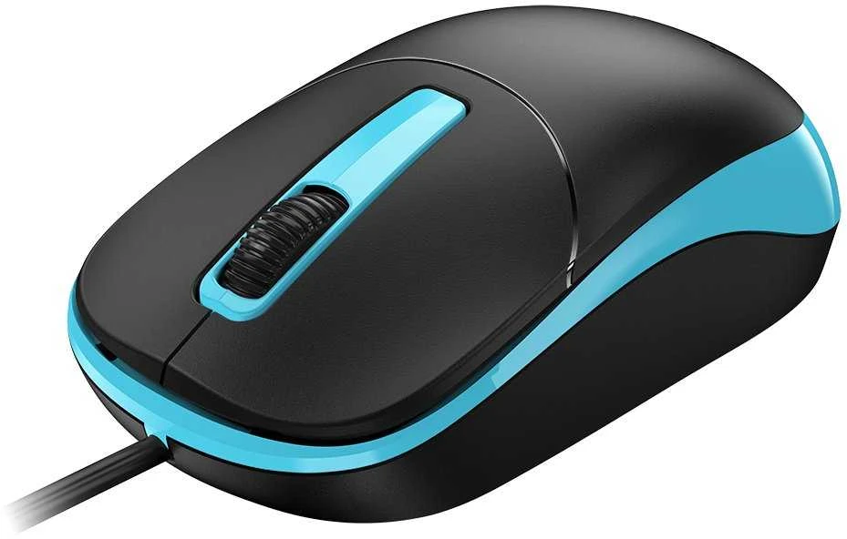 Genius DX-123 Pelė su laidu, juoda-mėlyna, 1200DPI